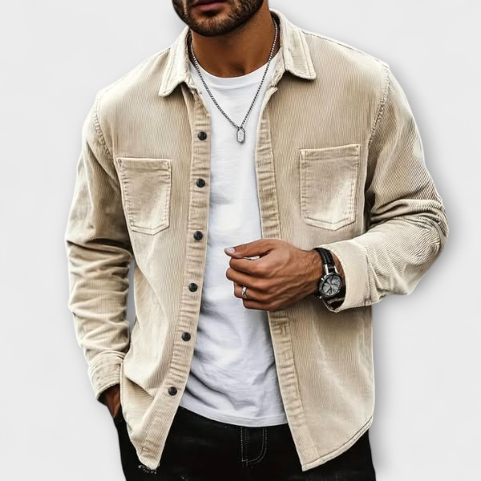Cardigan in Velluto a Coste