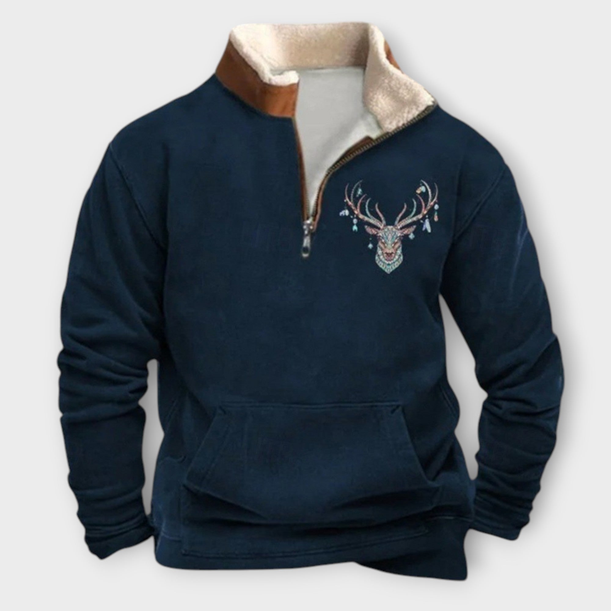 PIERRE™|MAGLIONE A QUARTO ZIP