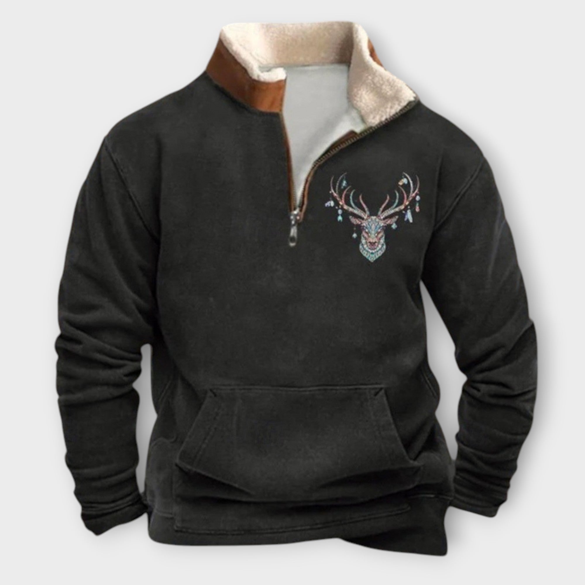 PIERRE™|MAGLIONE A QUARTO ZIP