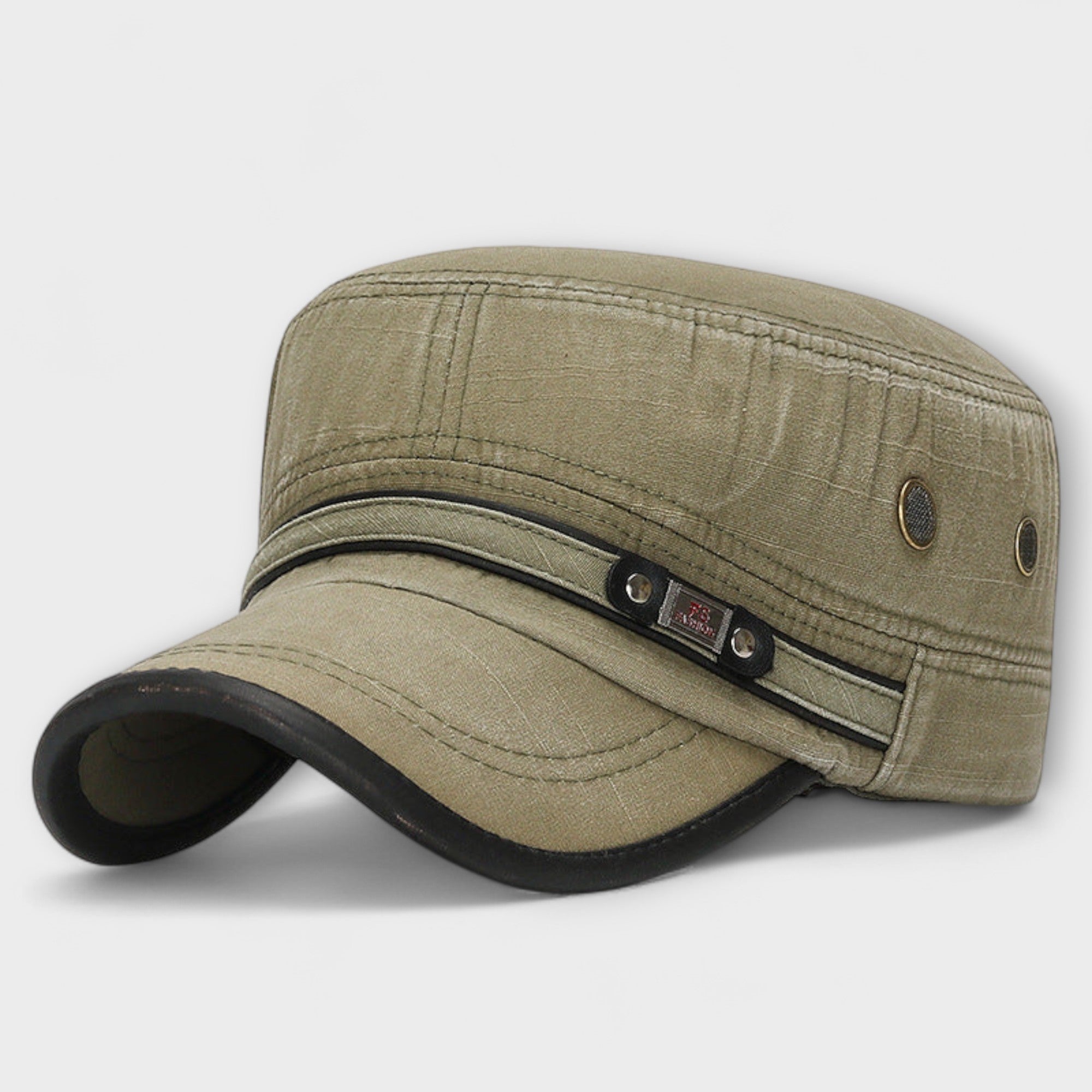 Cappello Piatto in Cotone Vintage