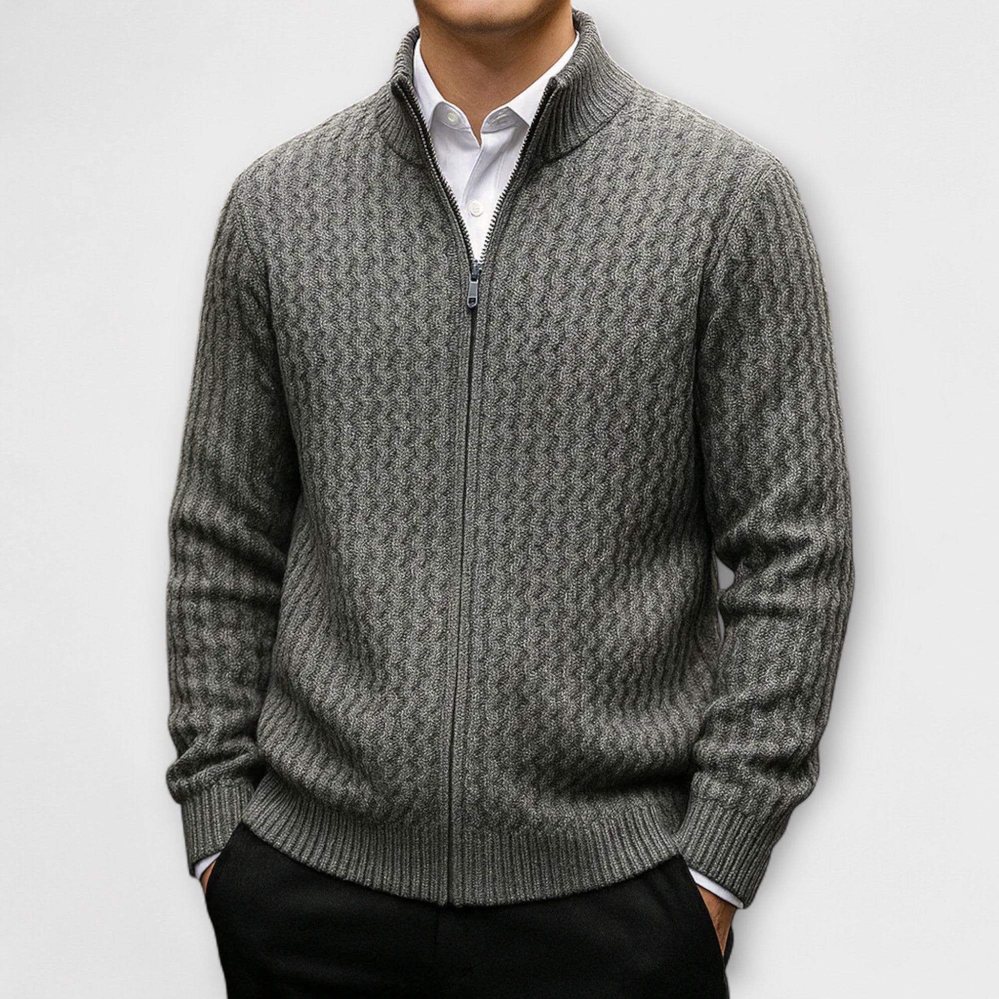 Belmont™ – Maglione con Zip in Lana Merino