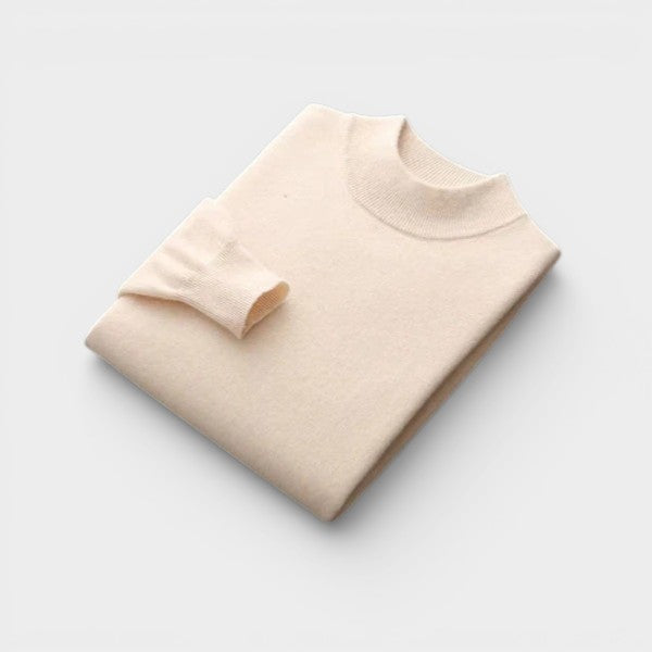 Il Maglione in Lana Merino con Collo Alto di Ginevra