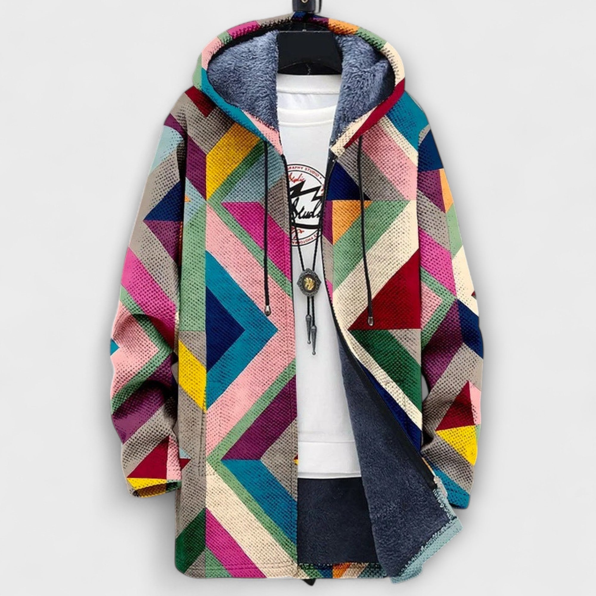 Cardigan lussuoso con ispirazione artistica