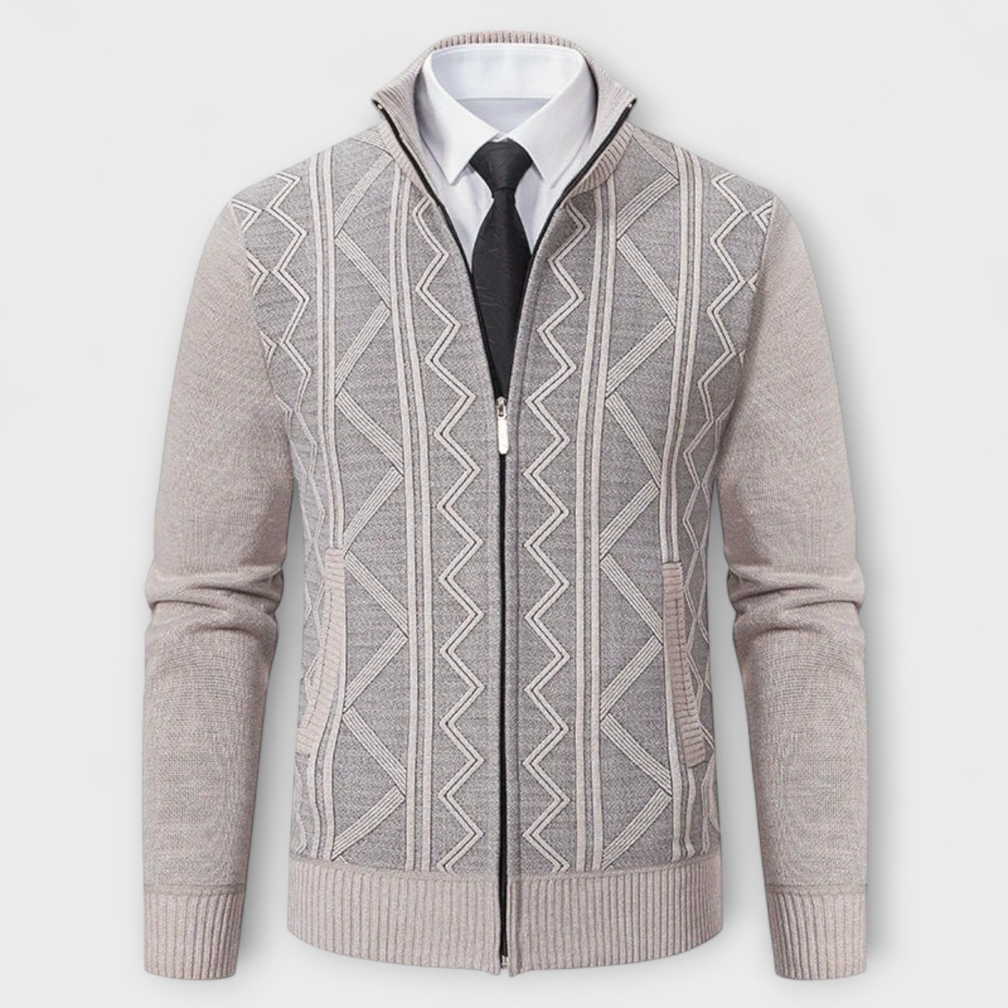 Dawson™ – Cardigan con zip testurizzato