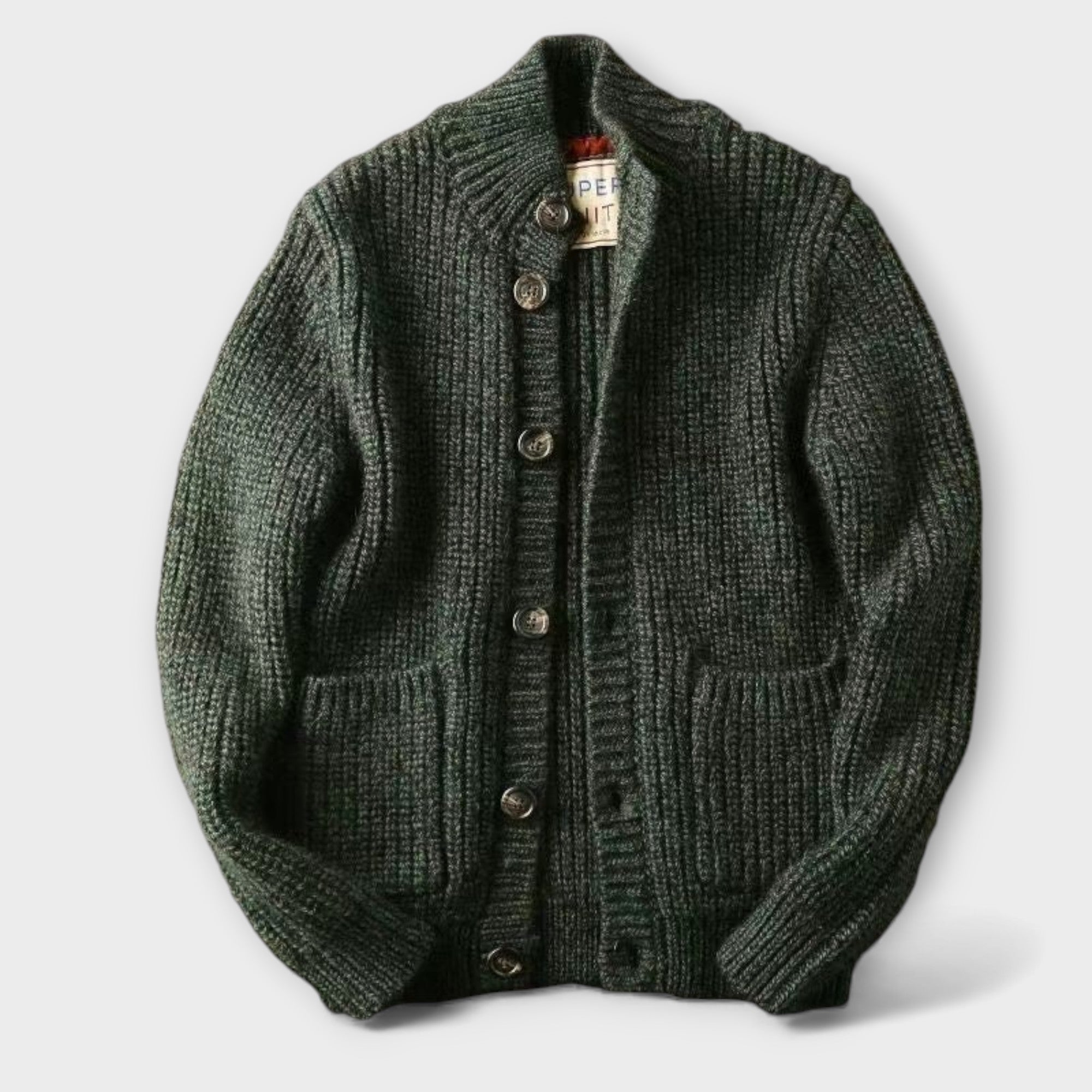 Cardigan in Lana con Collo Alto Mason