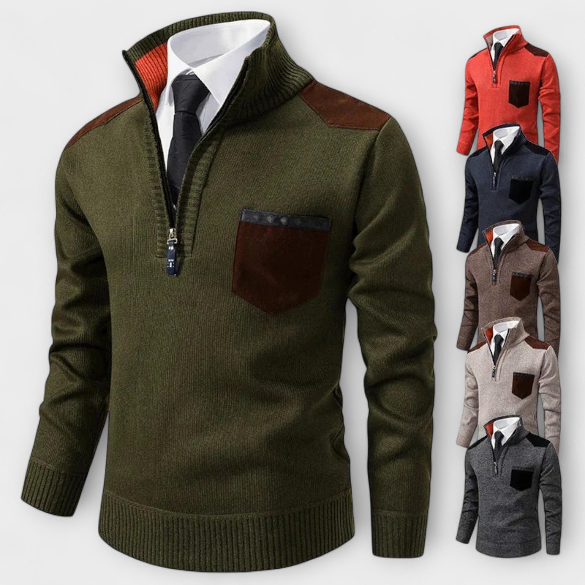 Clinton™ – Maglione Mezza Zip Raffinato