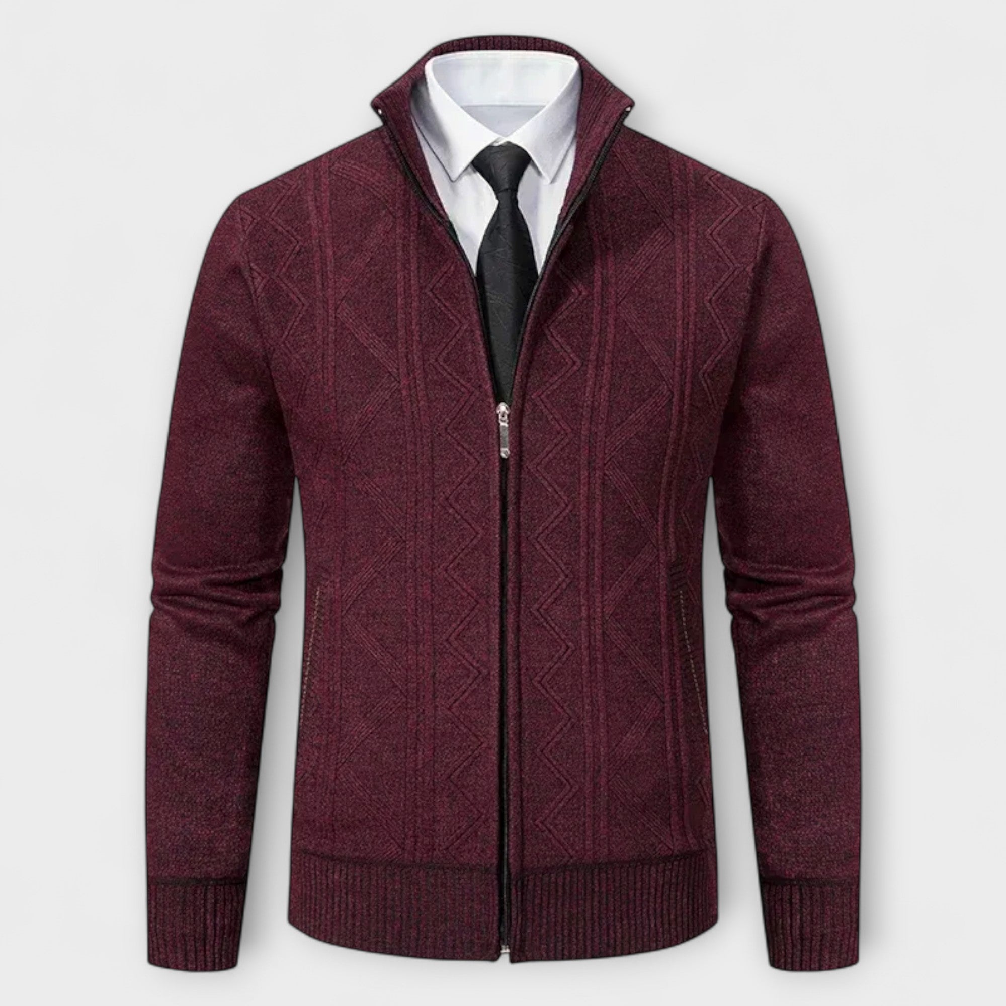 Dawson™ – Cardigan con zip testurizzato