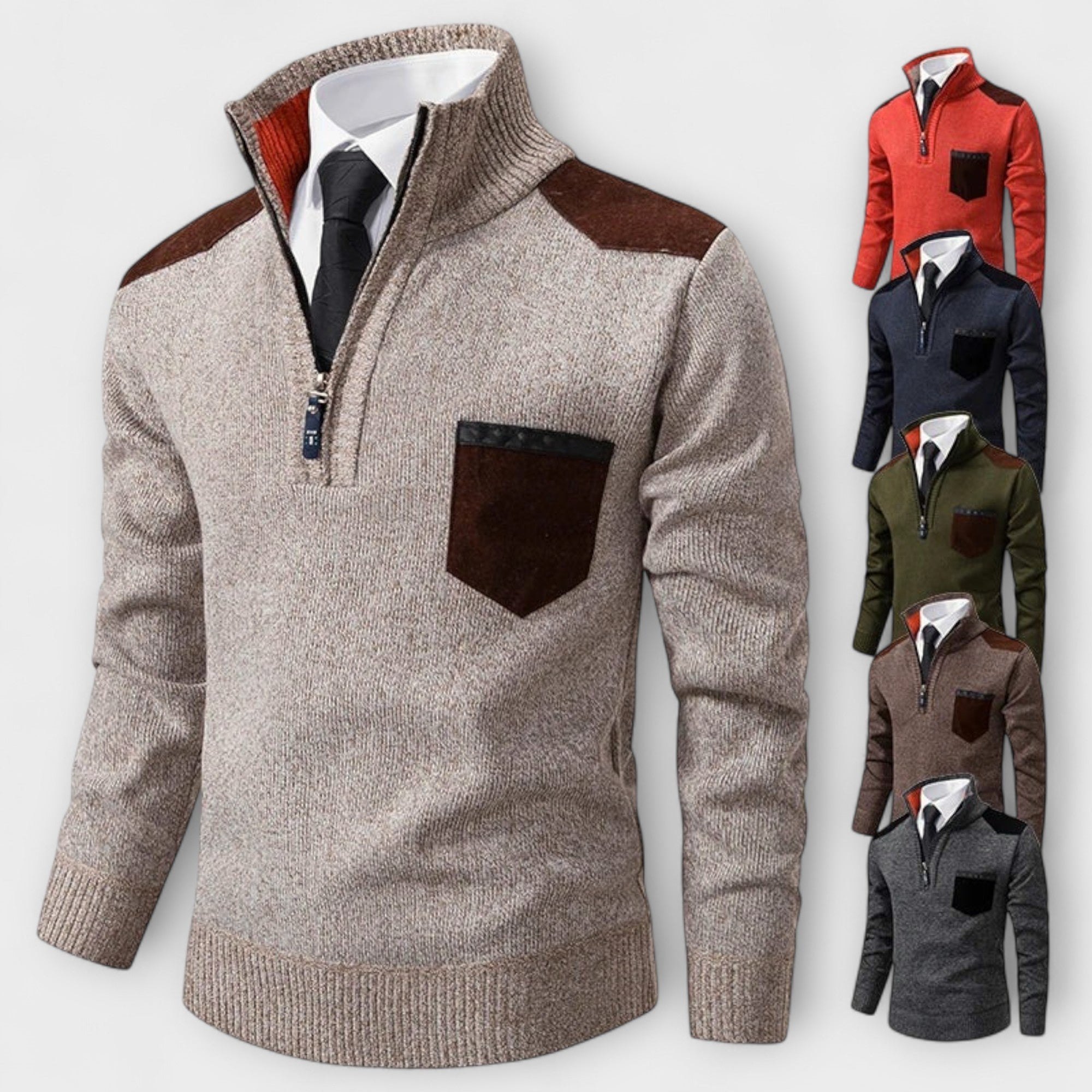 Clinton™ – Maglione Mezza Zip Raffinato