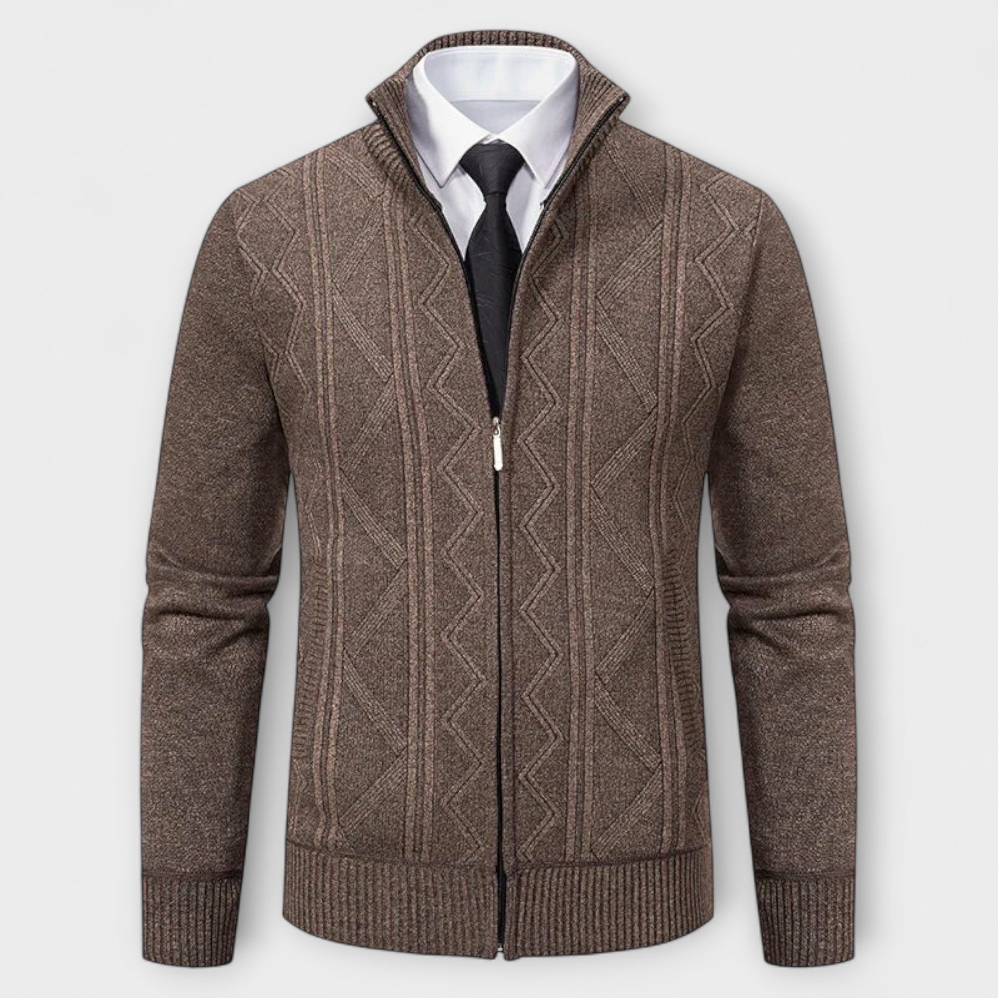 Dawson™ – Cardigan con zip testurizzato