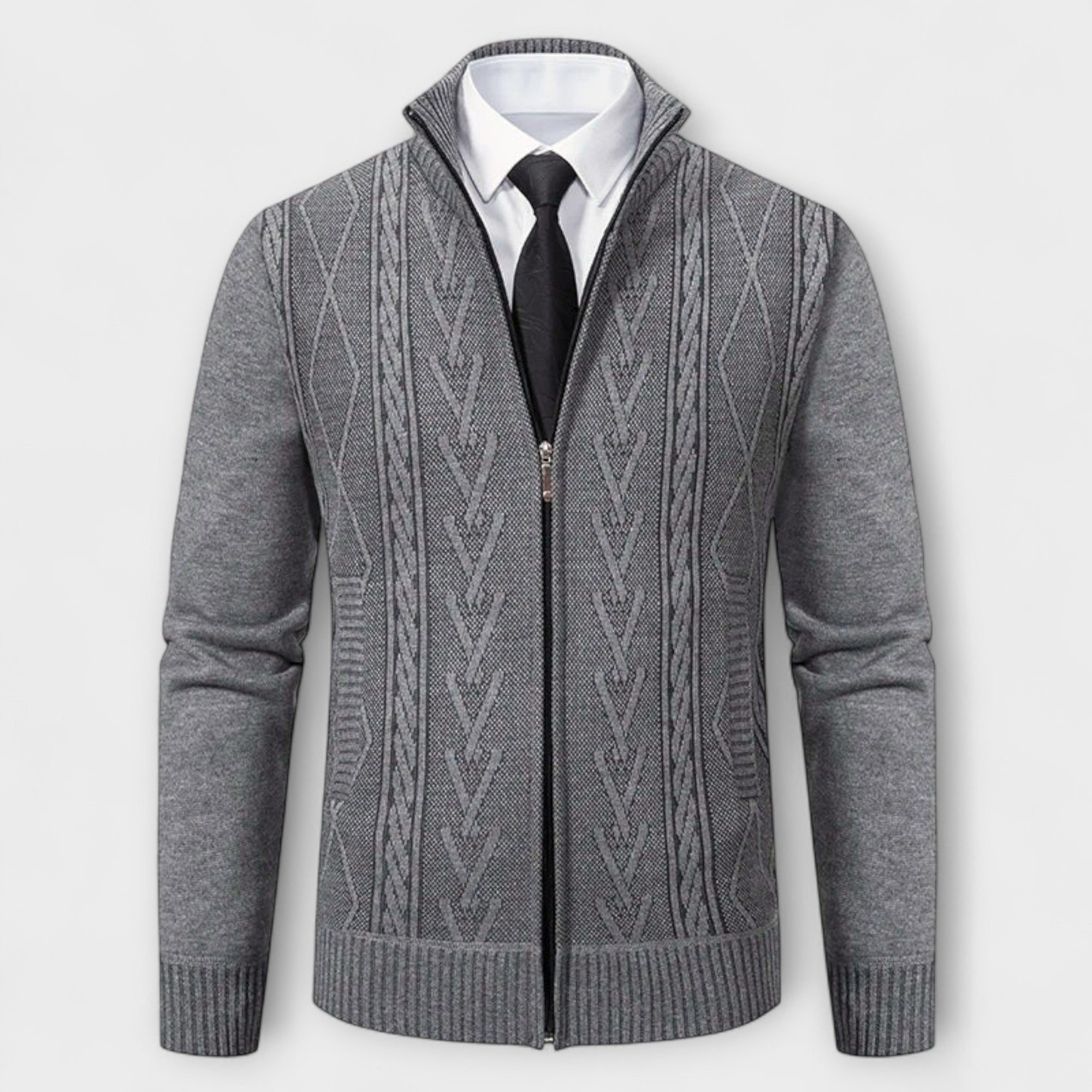 Dawson™ – Cardigan con zip testurizzato