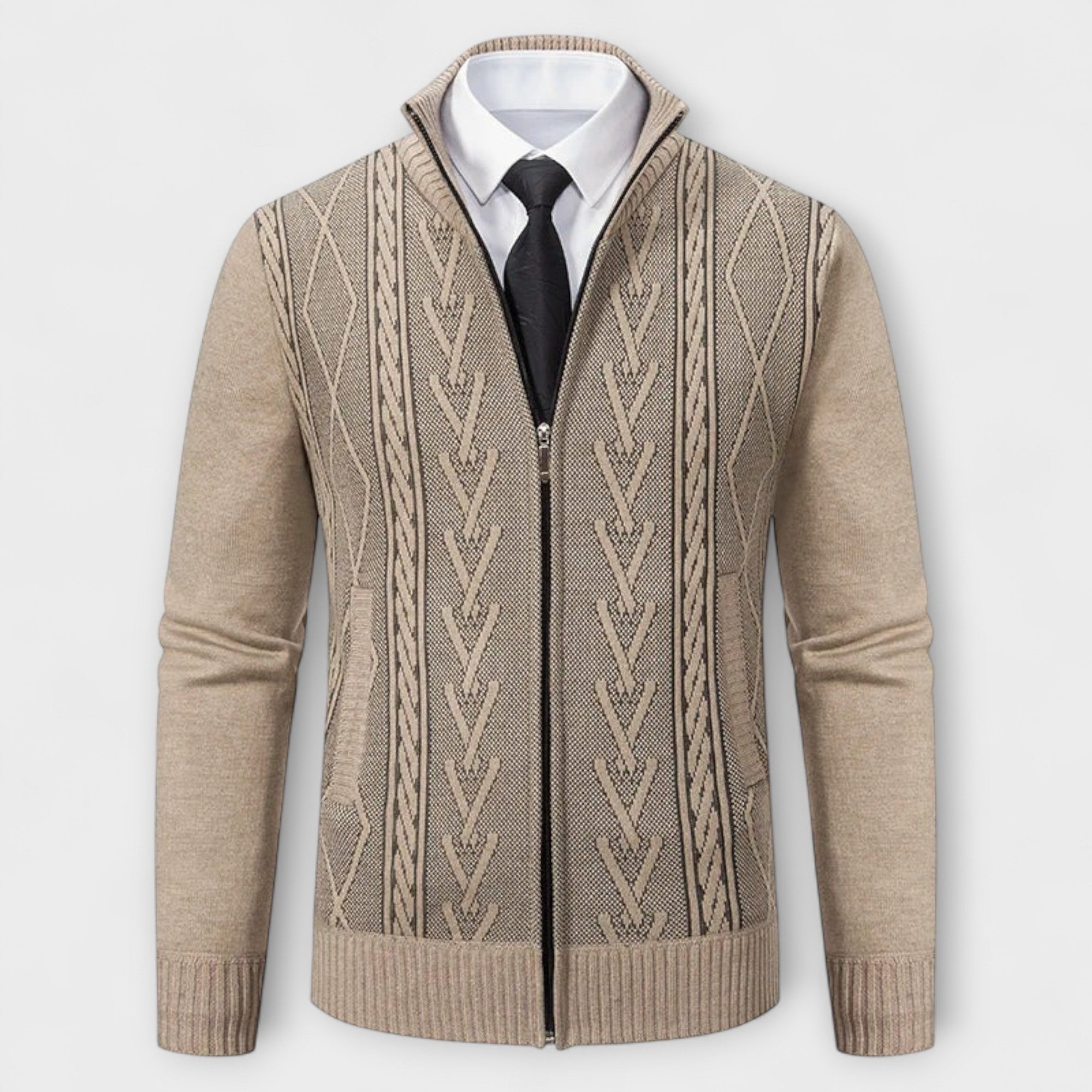 Dawson™ – Cardigan con zip testurizzato