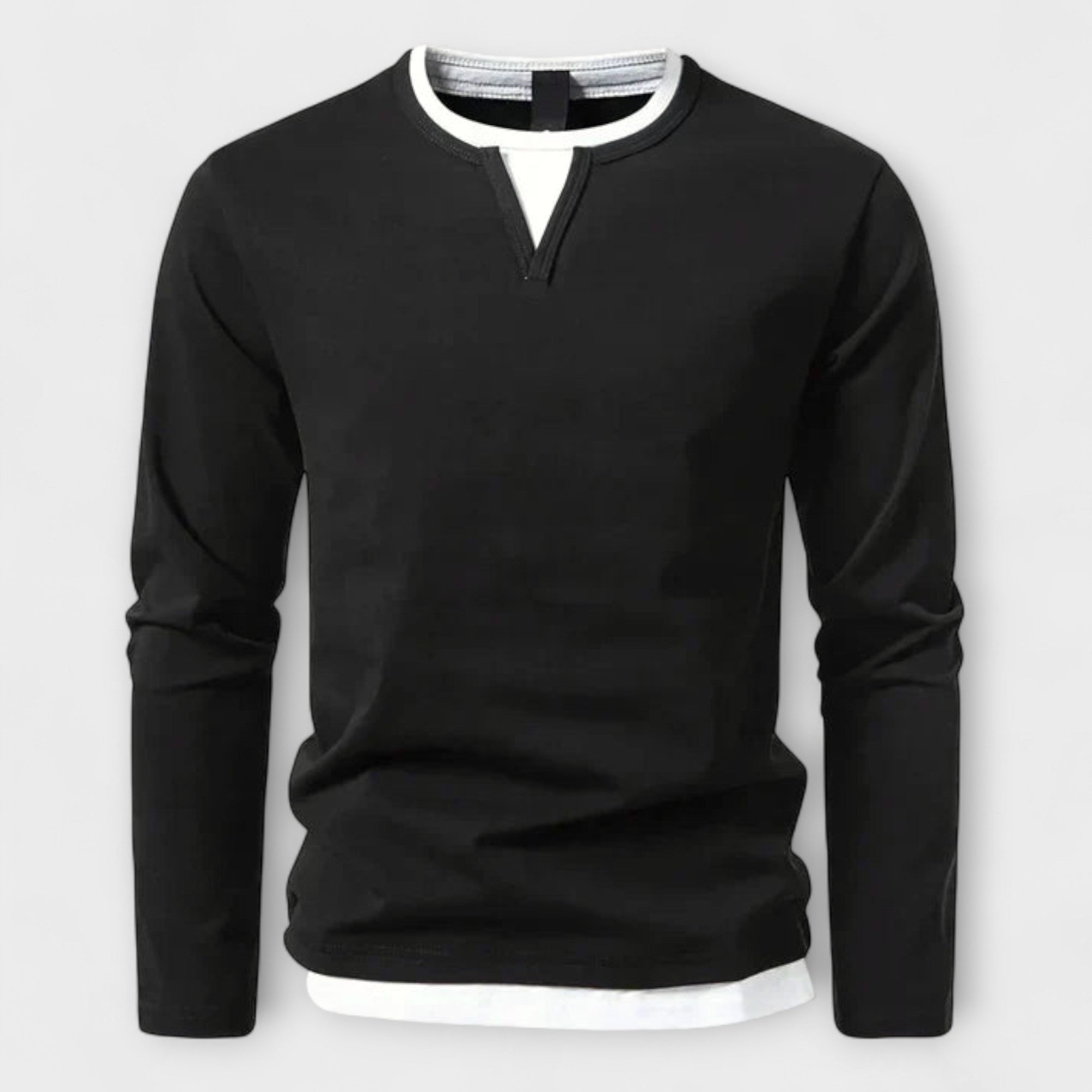 MIRAVO | Maglietta a maniche lunghe premium in cotone pettinato