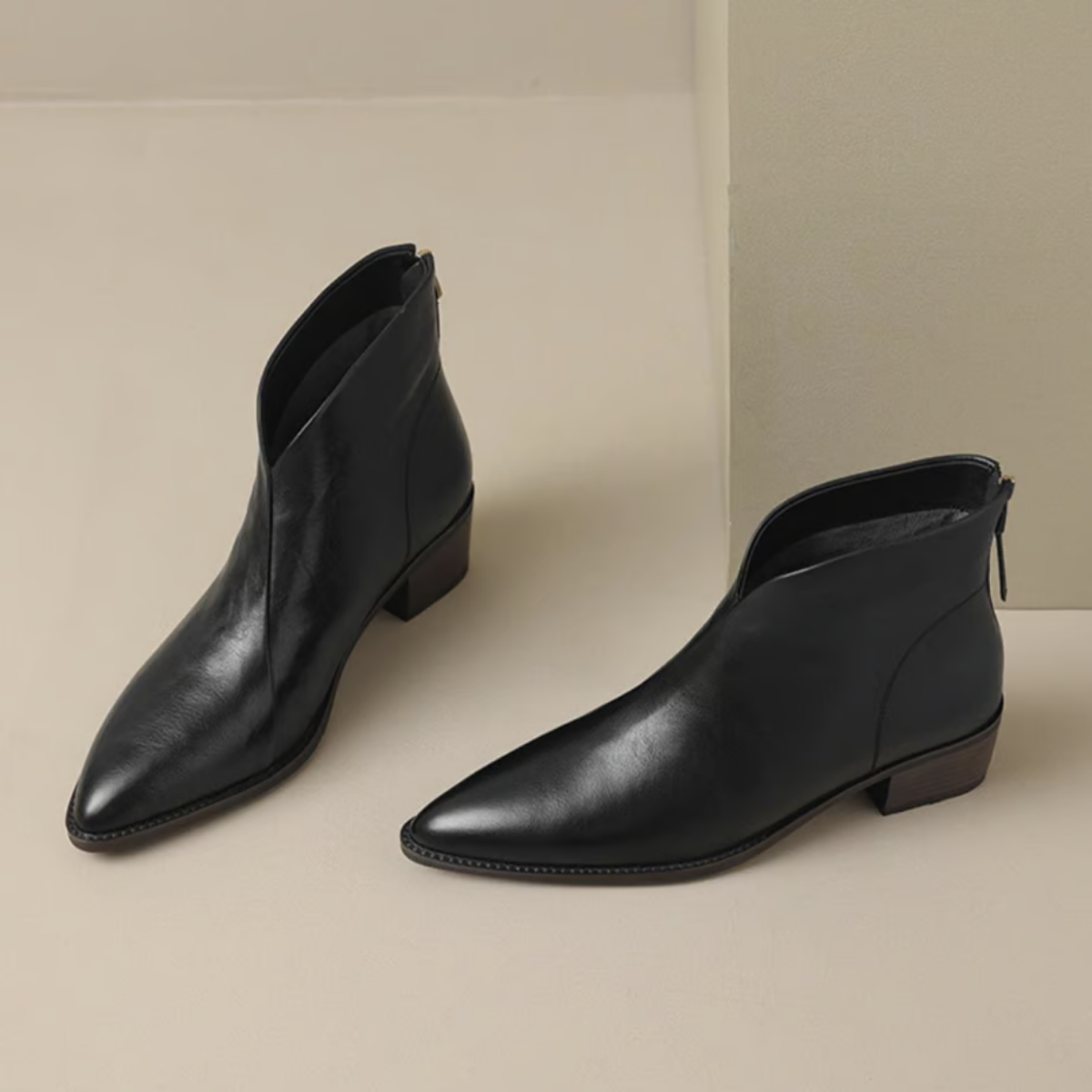 Jitka™ | Eleganti scarpe in pelle con tacco basso