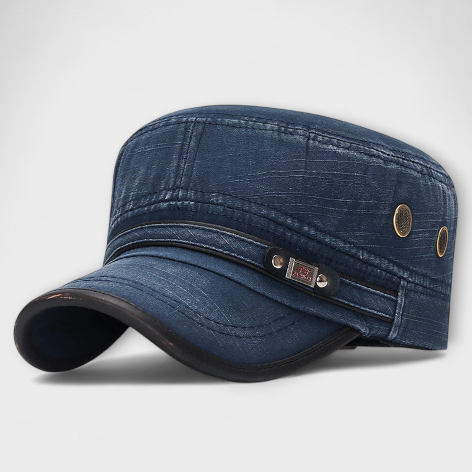 Cappello Piatto in Cotone Vintage