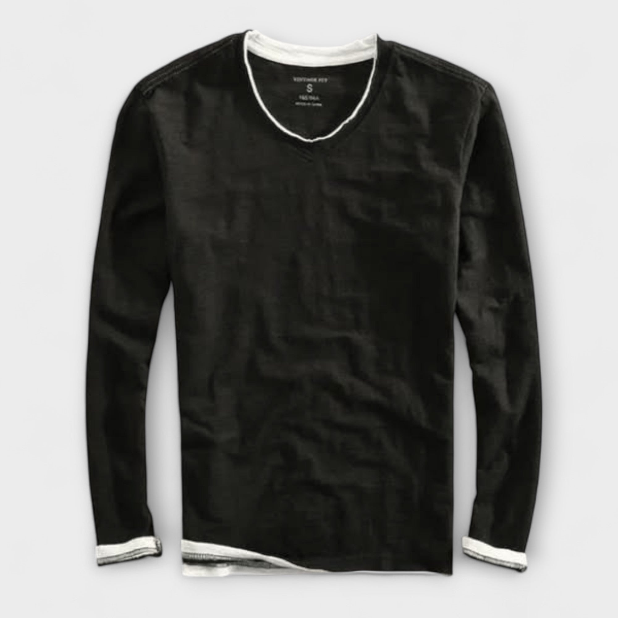 T-shirt in cotone a maniche lunghe