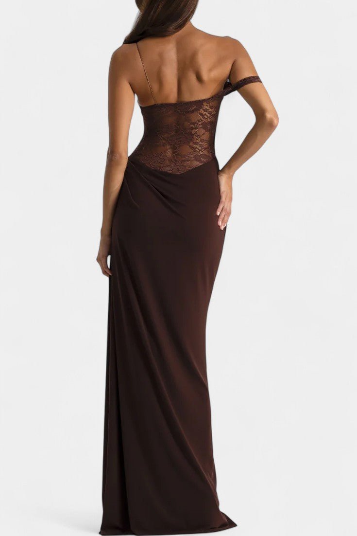 Castanza™ | Abito in pizzo asimmetrico