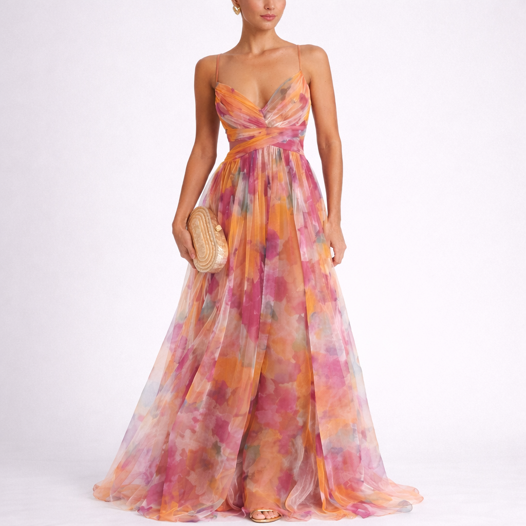 Giselle - Incantevole Maxi-abito con Stampa Floreale