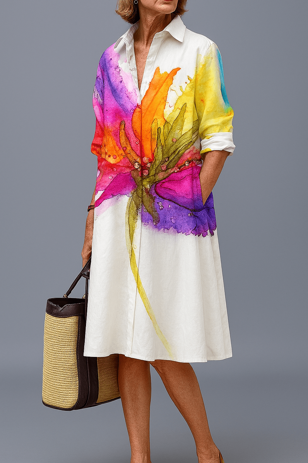 Doris - Abito midi elegante per momenti estivi spensierati