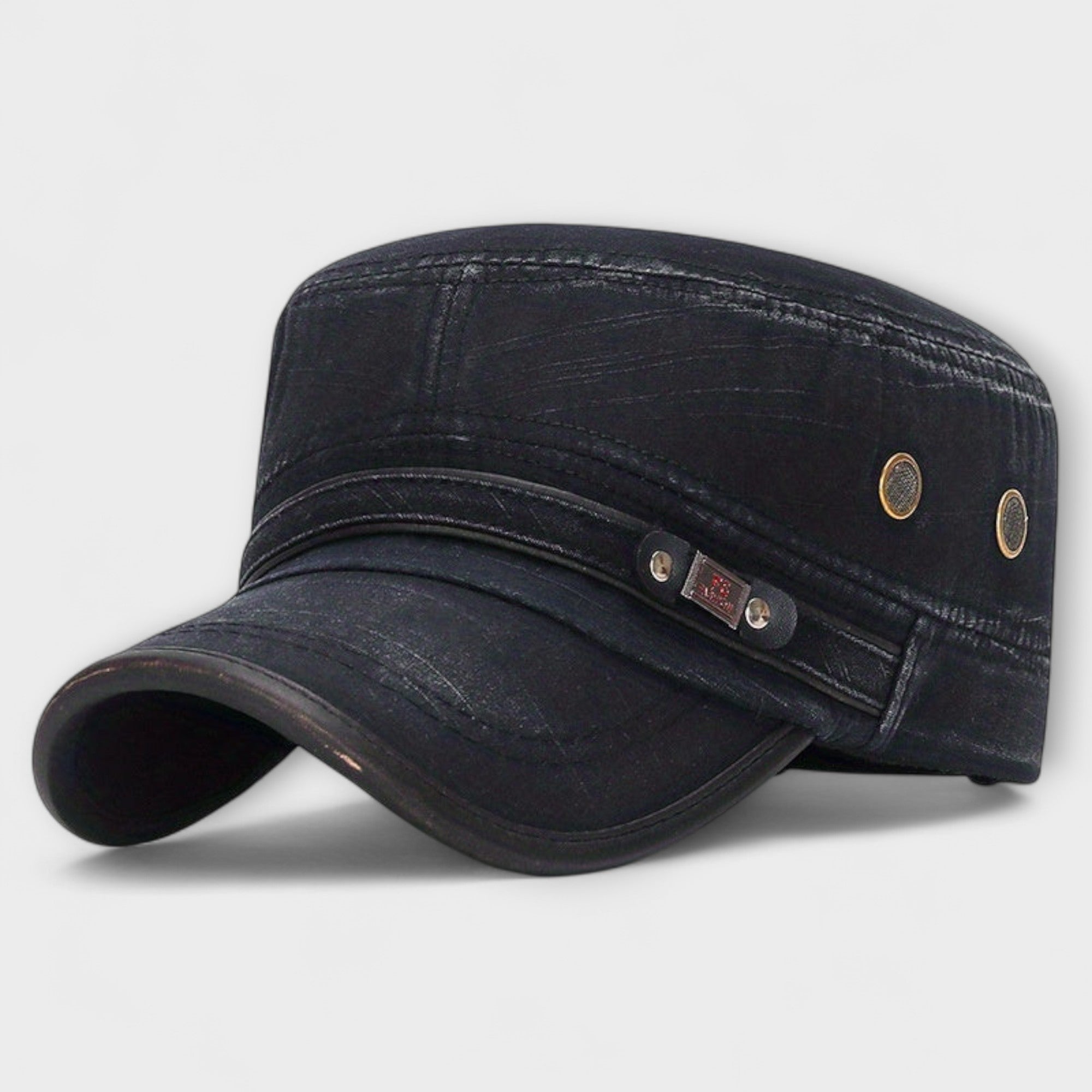 Cappello Piatto in Cotone Vintage