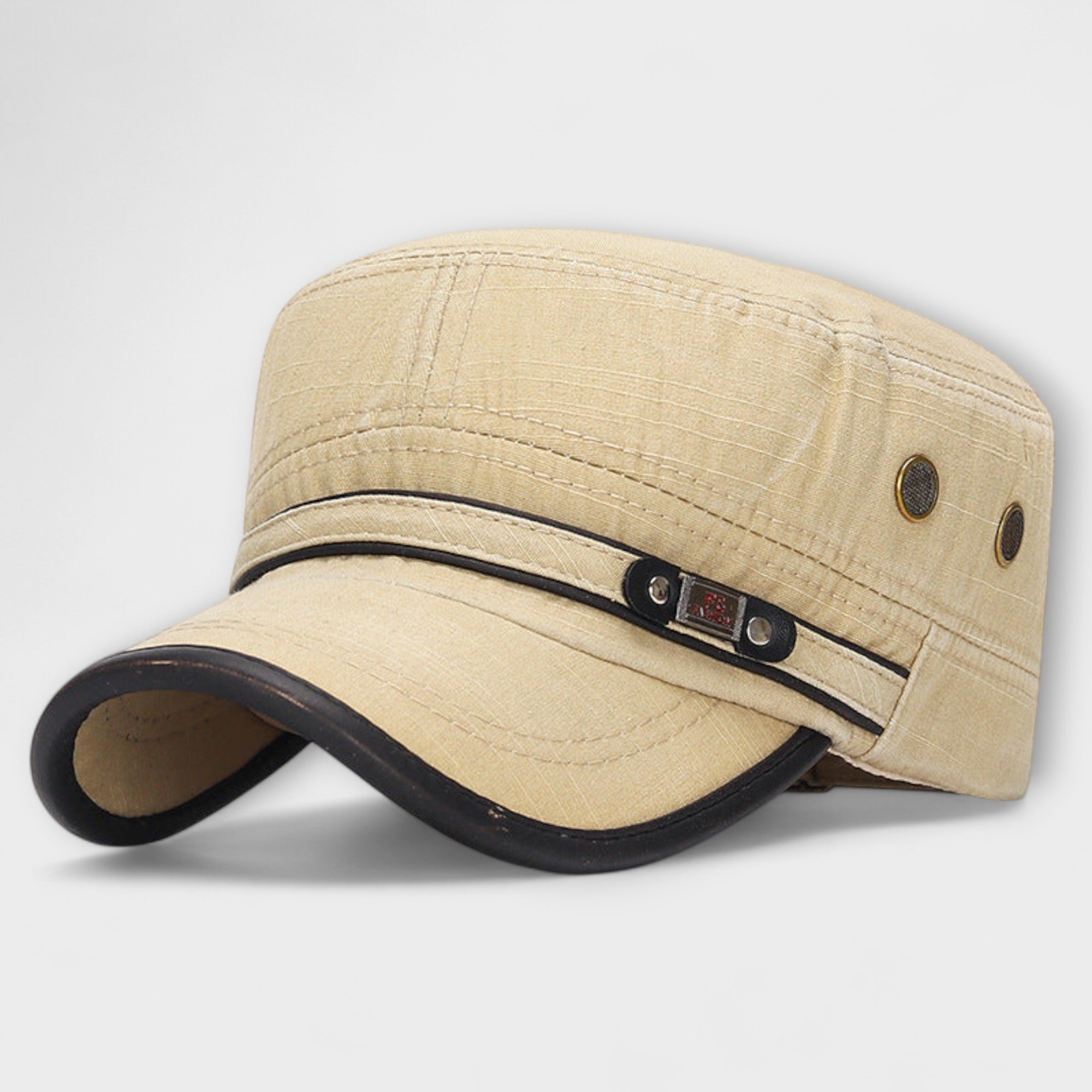Cappello Piatto in Cotone Vintage