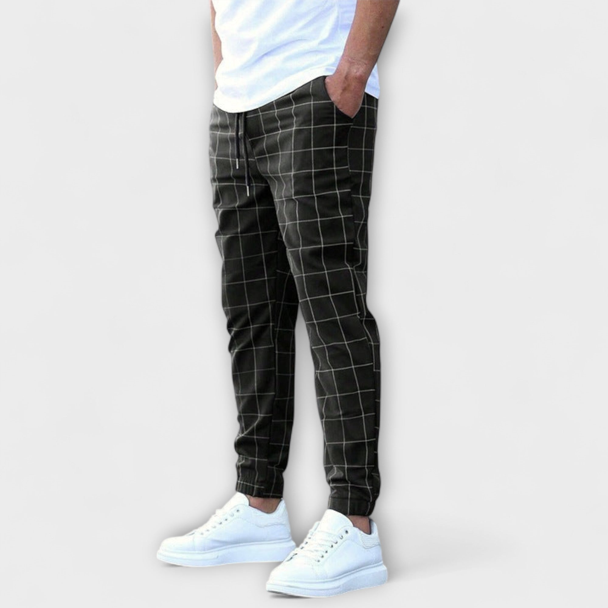 Pantaloni Jogging a Quadri