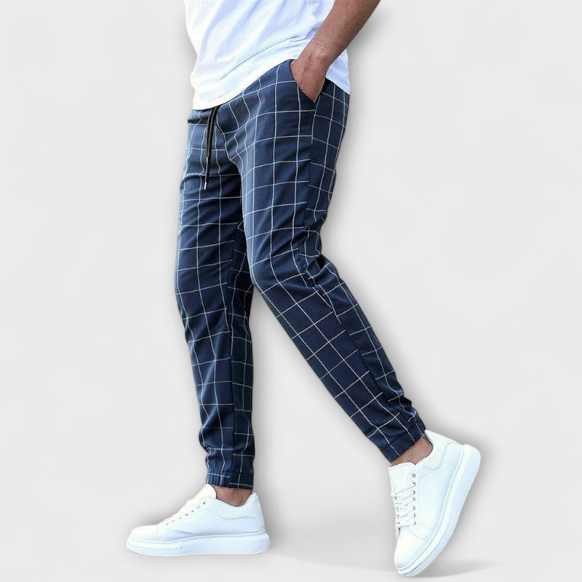 Pantaloni Jogging a Quadri