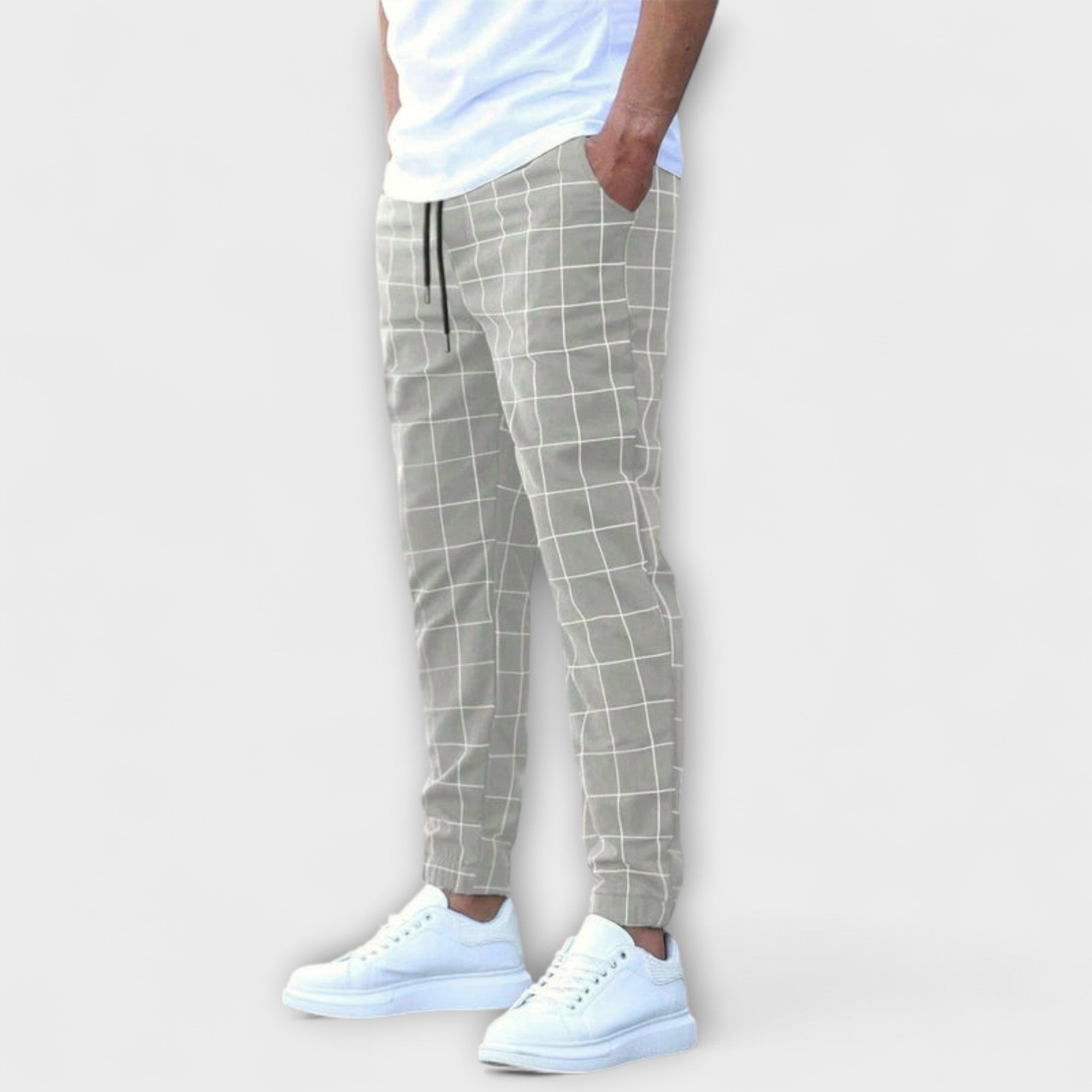 Pantaloni Jogging a Quadri