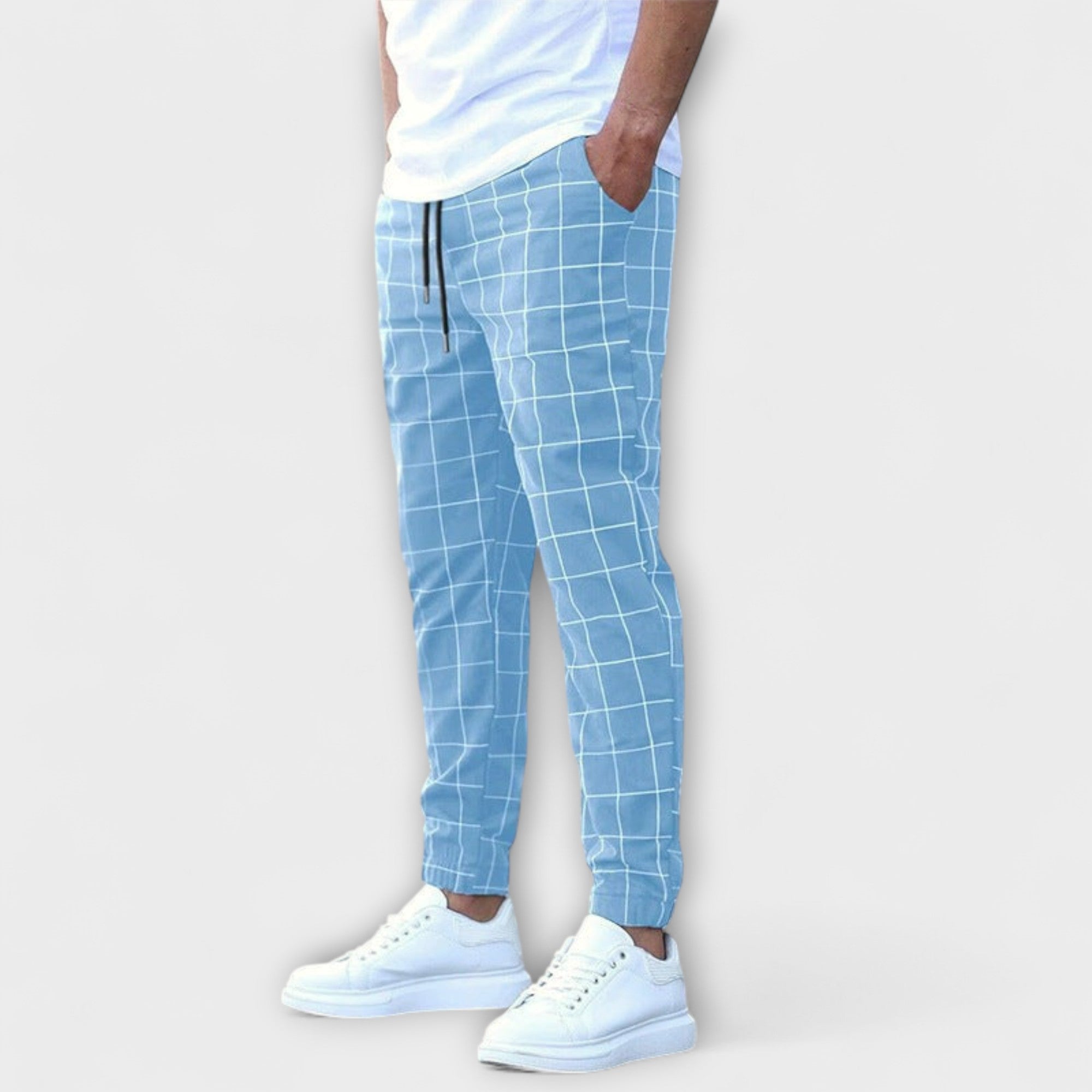 Pantaloni Jogging a Quadri