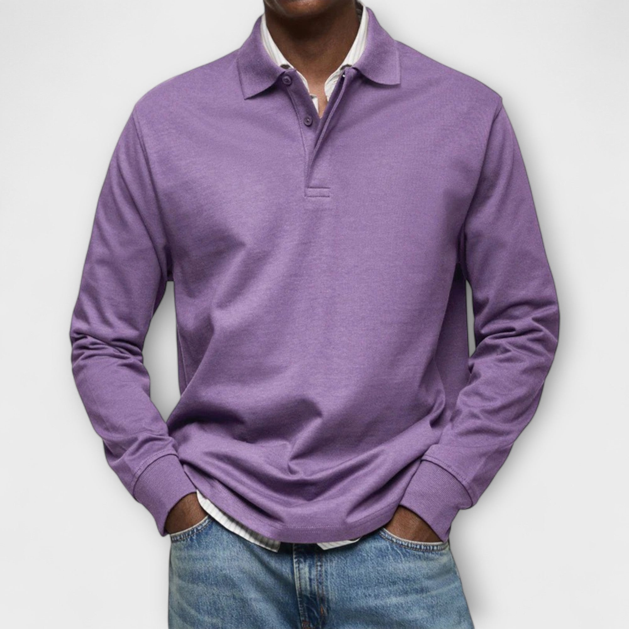 Polo di lusso a maniche lunghe