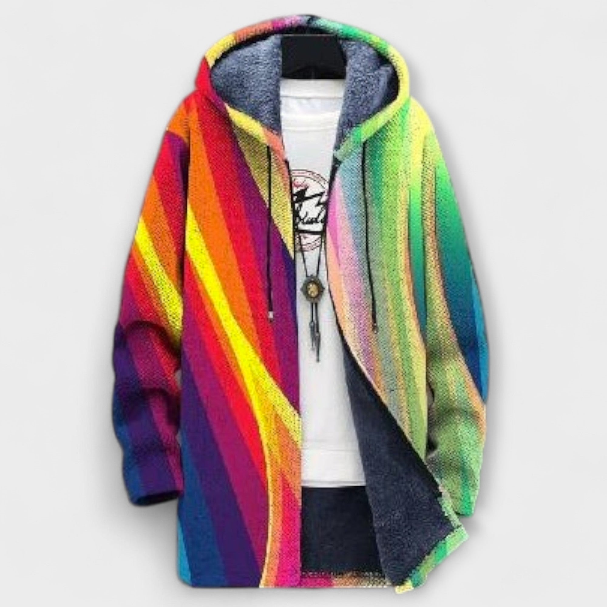 Cardigan lussuoso con ispirazione artistica