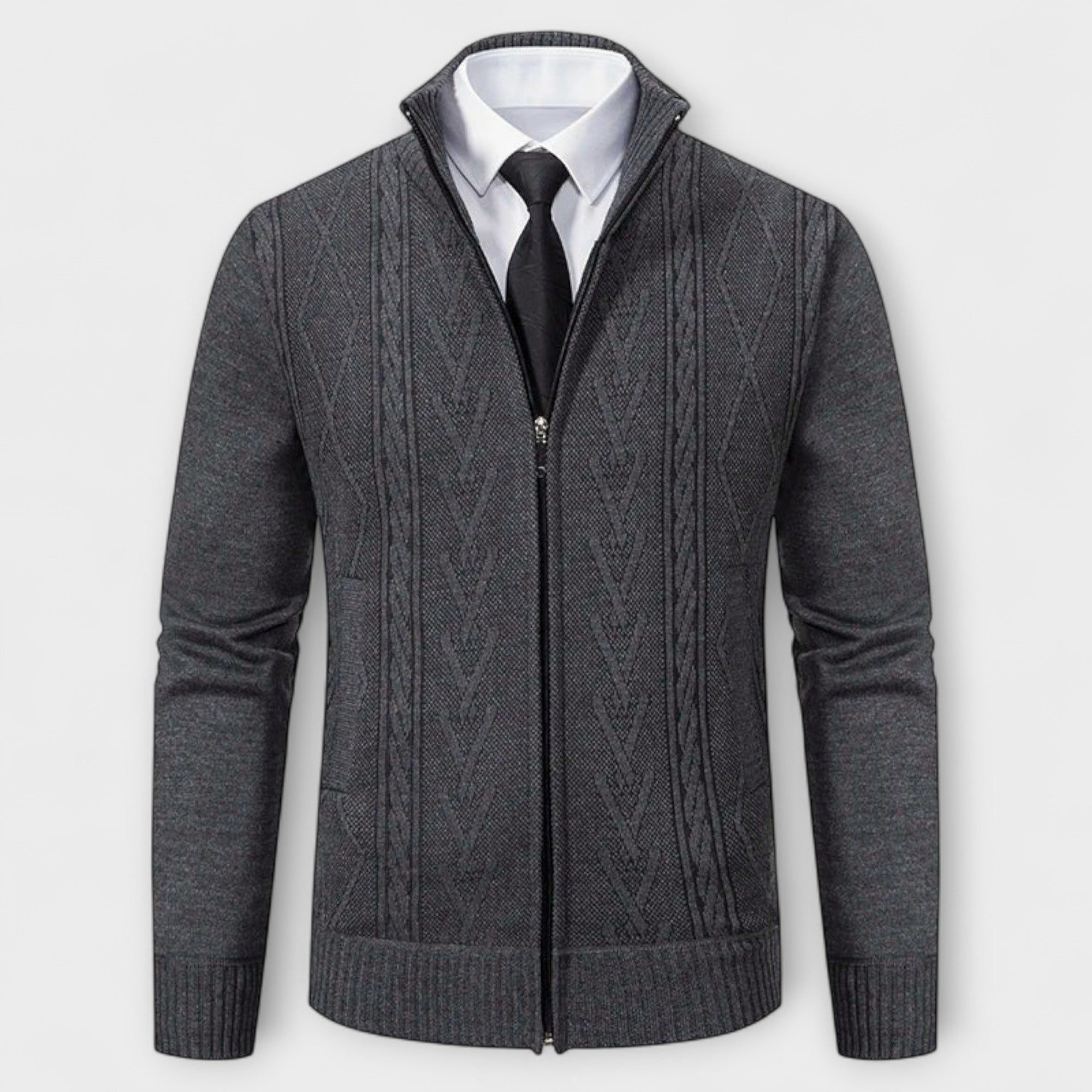 Dawson™ – Cardigan con zip testurizzato