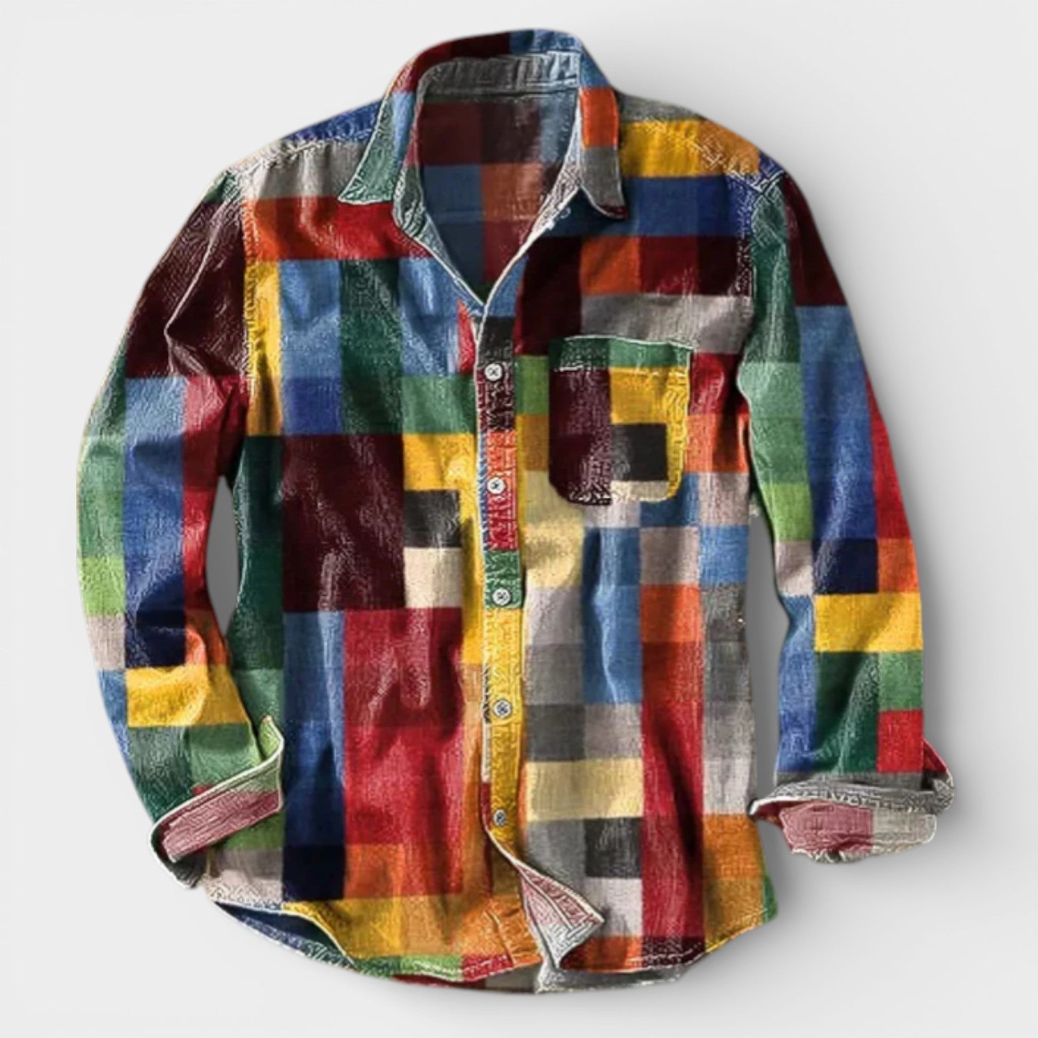 Zach | Camicia Casual da Uomo con Bottoni Frontali Multicolore