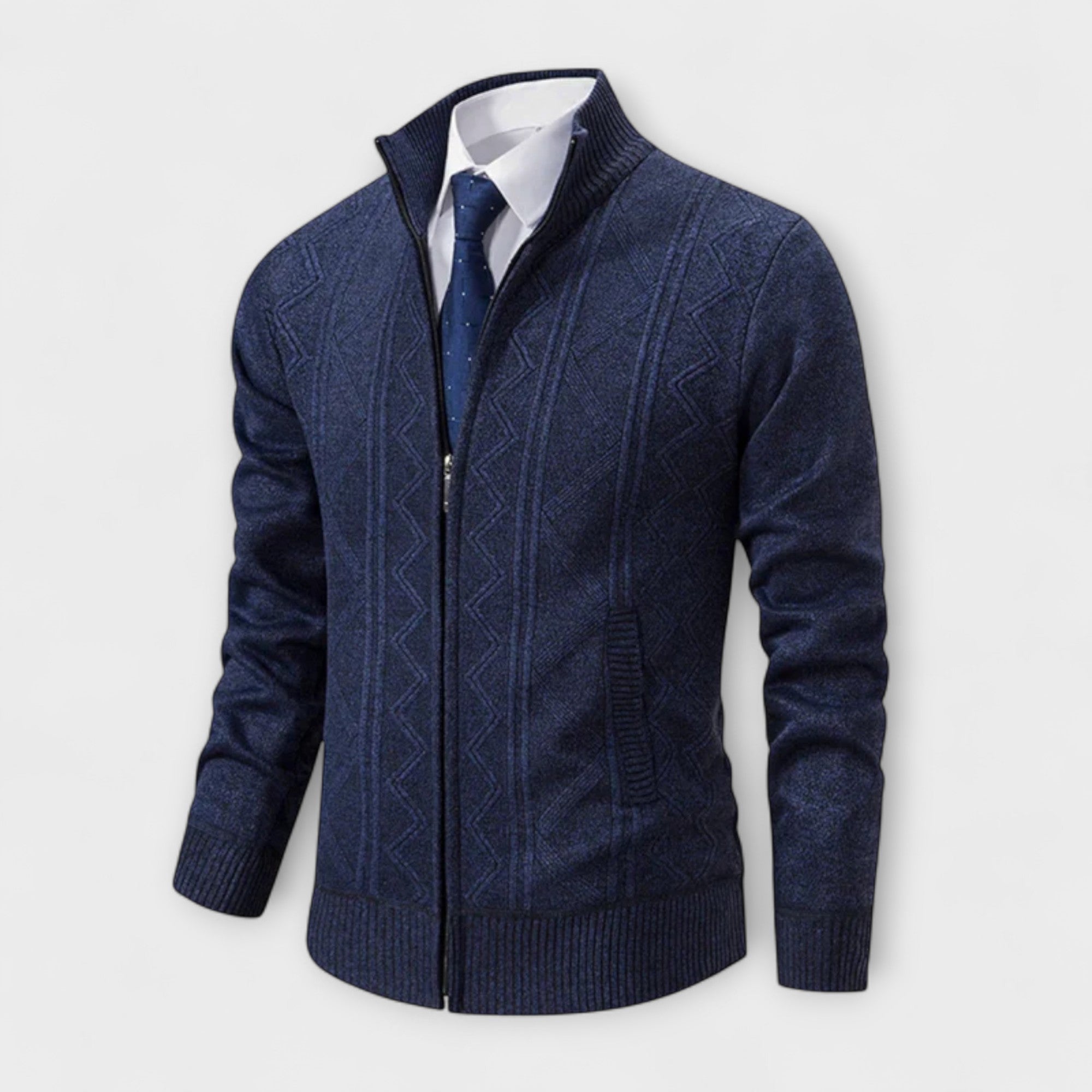 Dawson™ – Cardigan con zip testurizzato