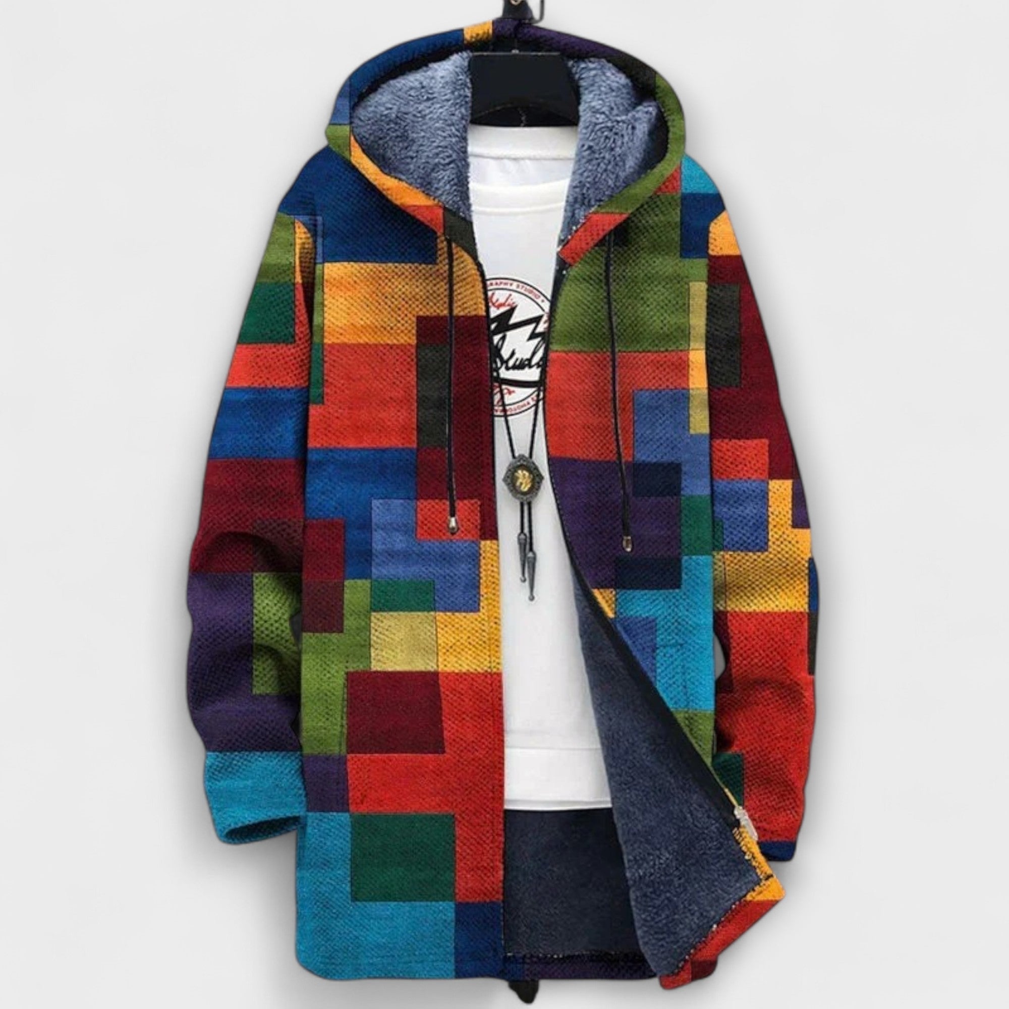 Cardigan lussuoso con ispirazione artistica