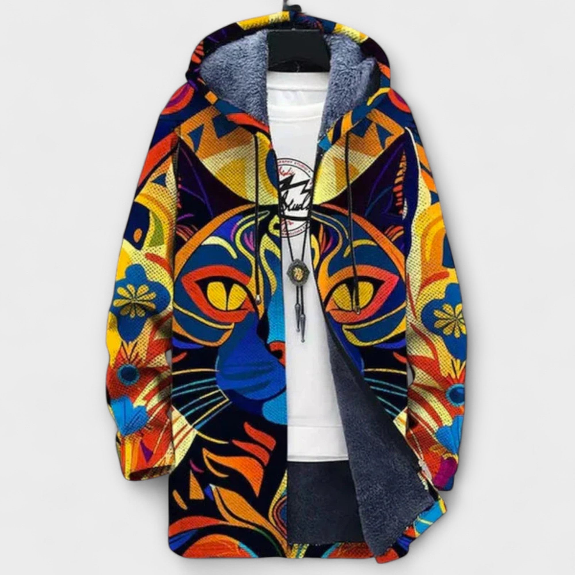 Cardigan lussuoso con ispirazione artistica