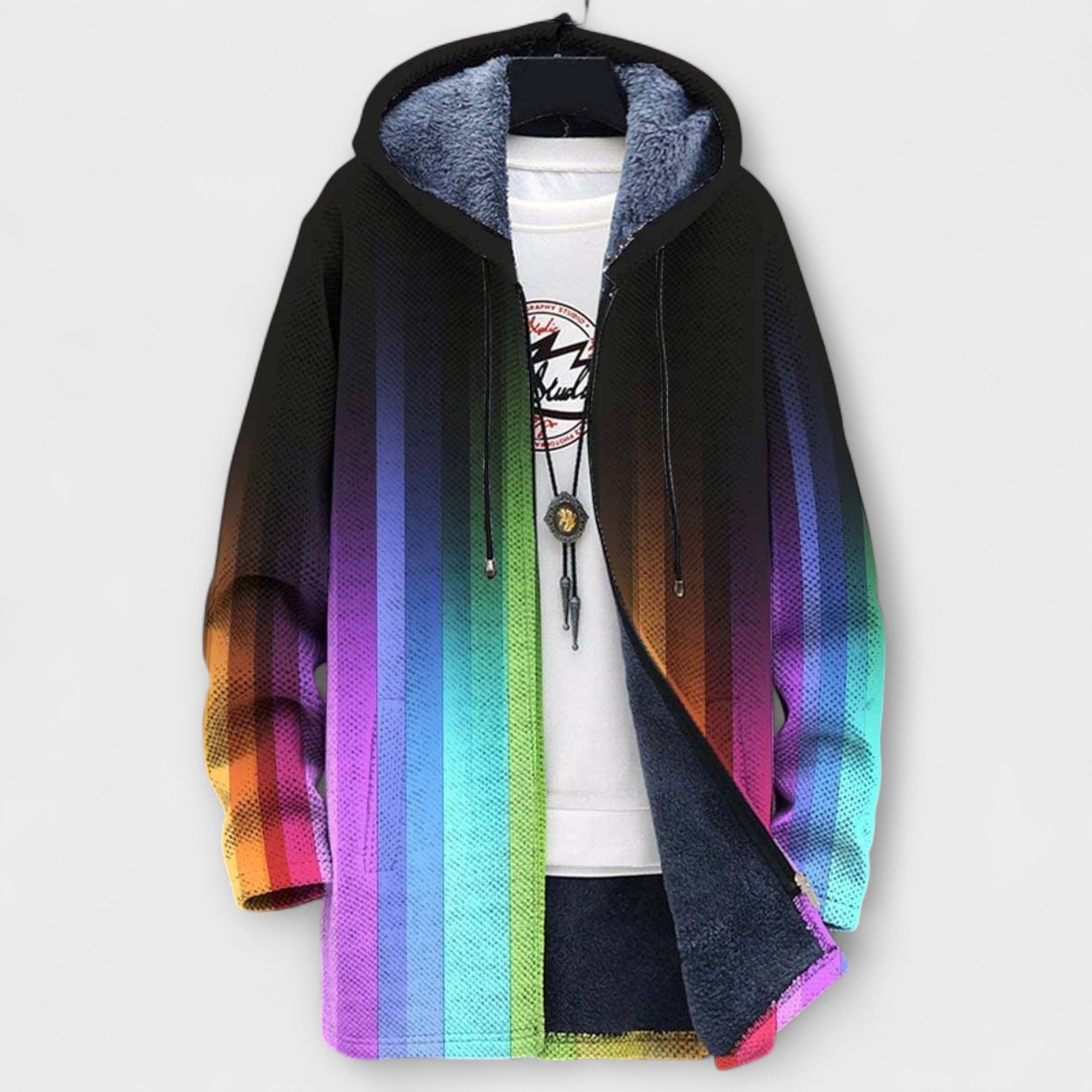 Cardigan lussuoso con ispirazione artistica