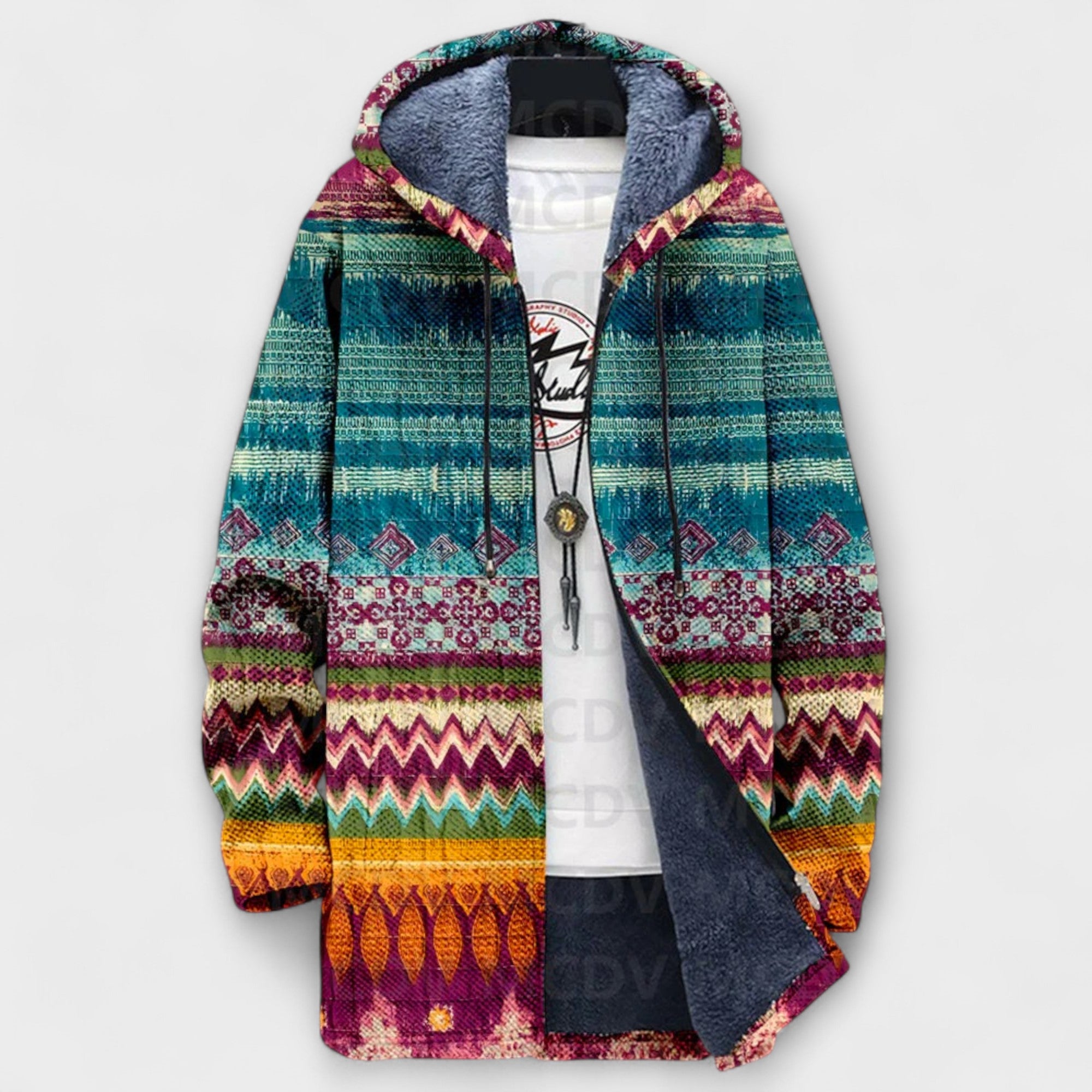 Cardigan lussuoso con ispirazione artistica