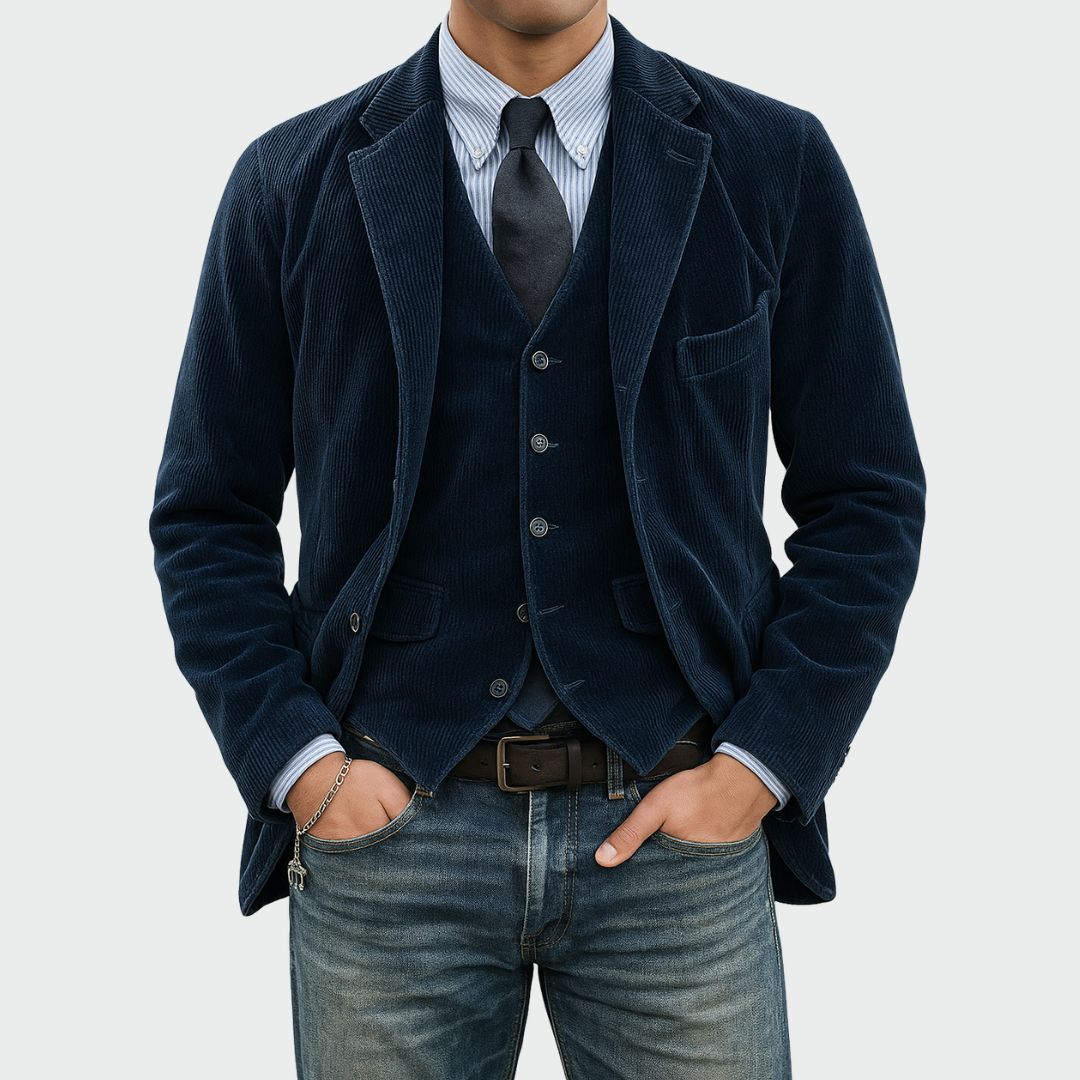 Tommy™ | Set di 2 pezzi: Blazer e Gilet in Velluto
