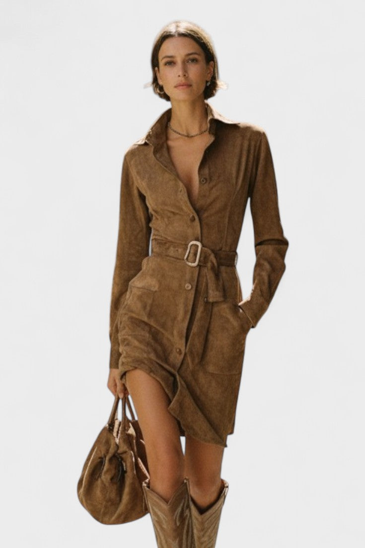Veronika™ | Abito midi in suede